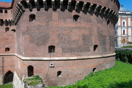 Cuadro en lienzo Panorama of city Krakow, Poland