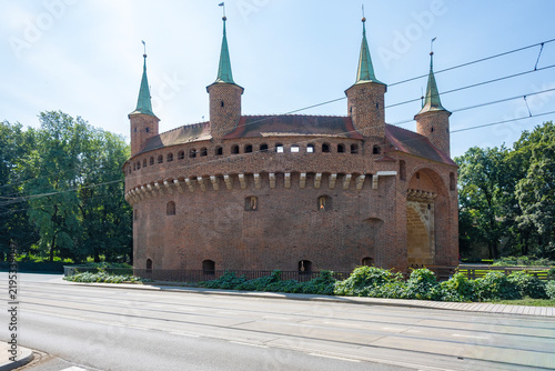 Cuadro en lienzo Panorama of city Krakow, Poland