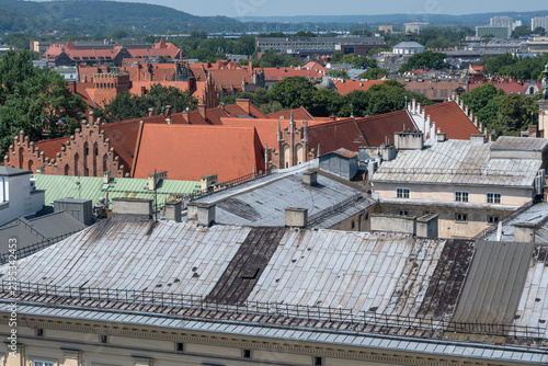 Obraz na plátně Panorama of city Krakow, Poland