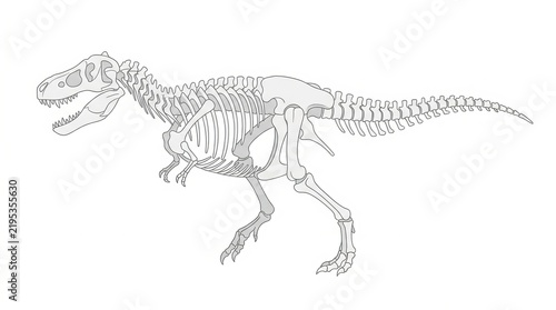 Tyrannosaurus Rex (T-Rex) set pose, isolated white background