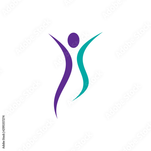 Obraz na płótnie Human Silhouette Health Vector Logo