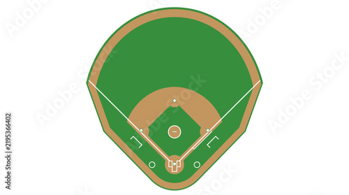 Ariel View Of A Pristine Baseball Field Layout For Sporting Events