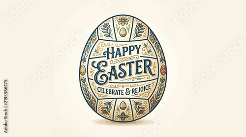 Artistic Easter Egg Design Celebrating Spring and Renewal