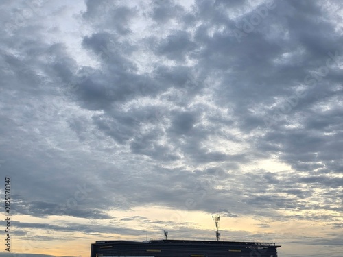 Foto Dramatic Sky Over Construction Site