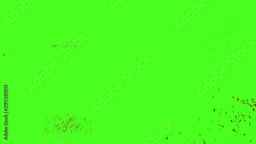 Green Screen Sparkle Burst and Particle Explosion. Bright golden sparks and glowing particles erupting upward on green screen background for visual effects compositing
