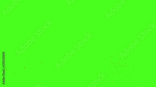 Green Screen Sparkle Burst and Particle Explosion. Bright golden sparks and glowing particles erupting upward on green screen background for visual effects compositing