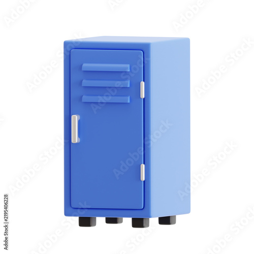 3D Blue School Locker Icon