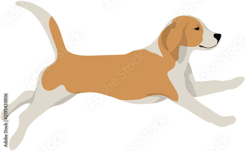 Playful Jumping Dog Energetic Pet Character Action Illustration