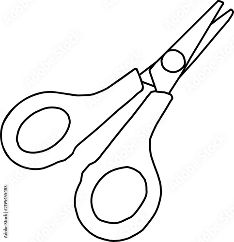 Simple scissors vector icon
