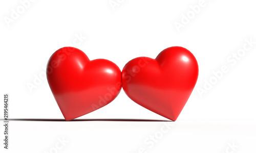 red pink orange color shape love heart object  twin two happy valentine's day 14 fourteen day date february month passion wedding forever romantic love heart red pink orange color sweet anniversary 