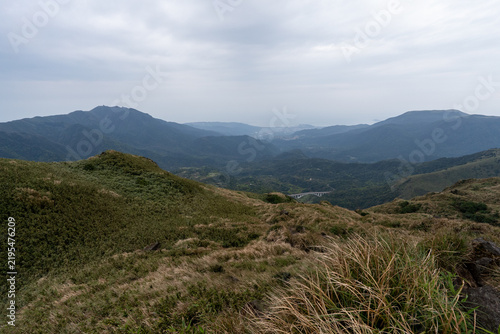 Hiking trail leading to the peak of Mount Qixing, Yangmingshan, Taiwan