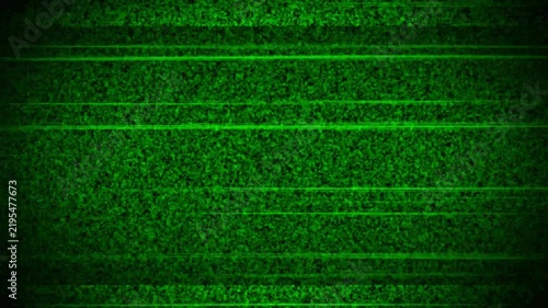Dark green crt tv screen glitch with analog static noise, horizontal scan lines and no signal, vintage retro television animation.