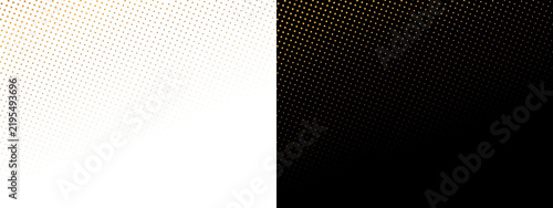 Diagonal Halftone. Angled Dot Gradient Pattern, Fading Circular Texture, Modern Graphic Effect, Transparent Background
