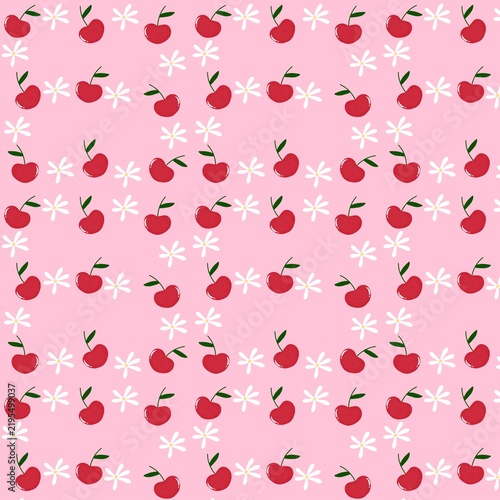 Pattern red cherries