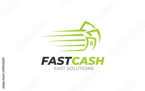 Illustration graphic vector of fast cash payment business logo design
