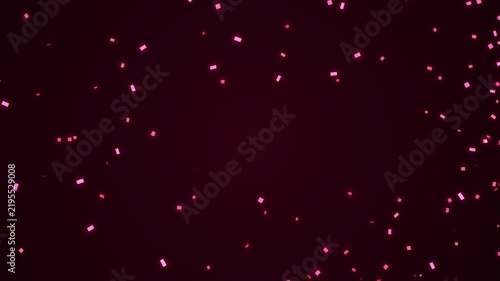 Pink confetti falling stock video background
