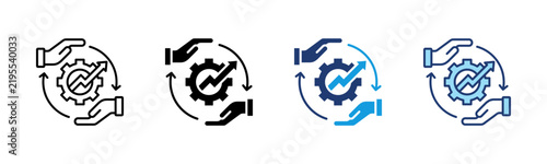 Development icon set multiple style collection