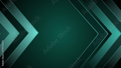 Dark geometric background with layered chevron arrows pointing right animation