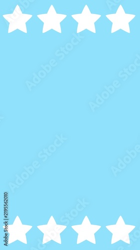 White Star Pattern Frame Scrolling Loop Animation Vertical Video Blue Background	