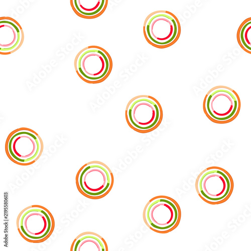 Foto pattern abstract circular graphic presenting proportional data segments in vario