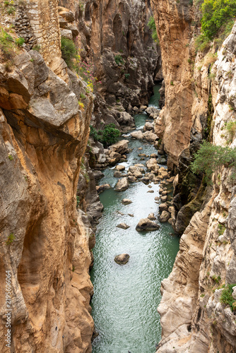 cliffside walkway known as the Caminito del Rey in the province of Málaga, Spain