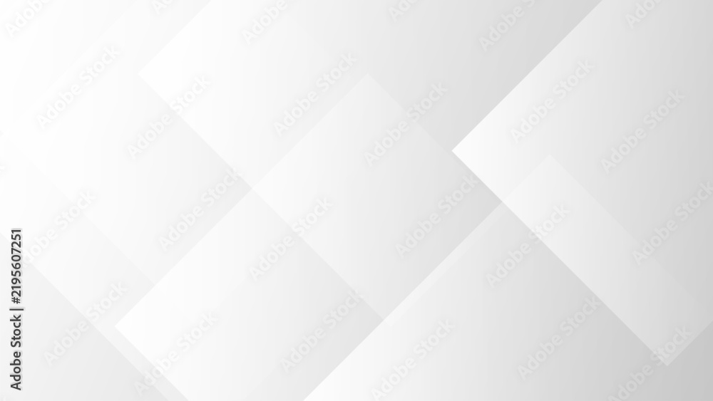 Fototapeta premium Abstract geometric white and grey background with subtle overlapping diagonal squares and soft gradient shadows