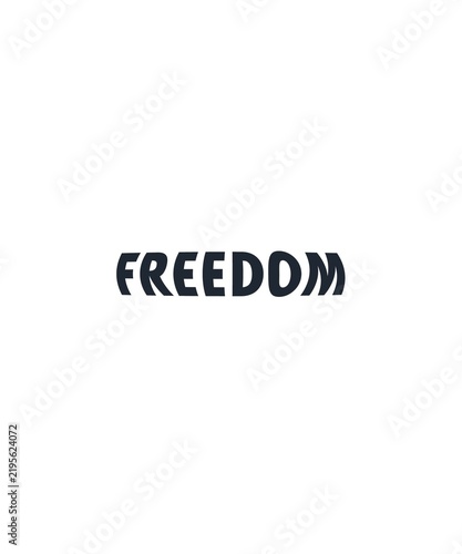 Canvastavla FREEDOM text latter