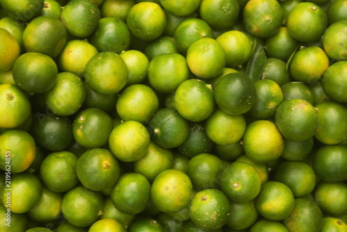Many fresh calamansi limes as background	