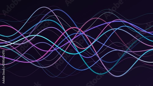 Wave Dynamic Abstract Colorful Lines Flowing Seamlessly for Technology Background