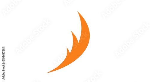 Orange flame icon design element.