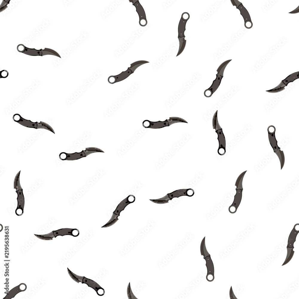 Obraz premium pattern metal military knife cartoon. metal military knife sign vector