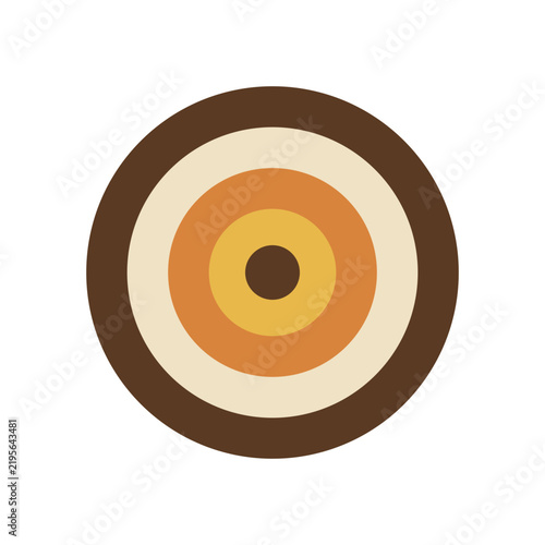 Retro Target Rings, retro groovy seventies vector illustration