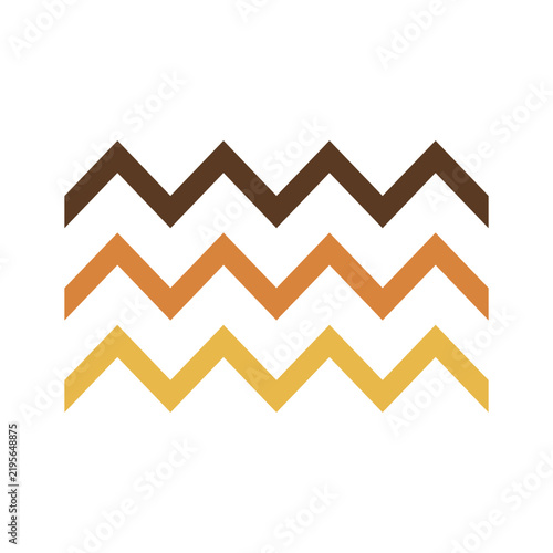 Retro Zigzag, retro groovy seventies vector illustration
