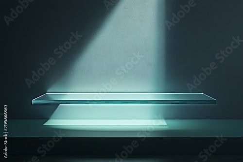Illuminated Glass Shelf - A Minimalist Product Display.