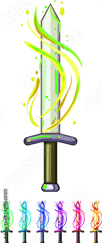 Bild auf Leinwand light sword effect cartoon