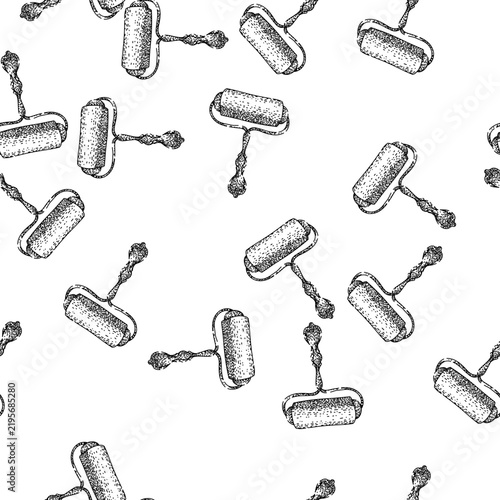 Obraz na płótnie seamless pattern paper ink blotter hand drawn