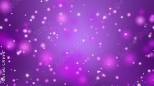Seamlessly Looping Violet Abstract Background with Floating Glowing Bokeh and Magic Sparkles