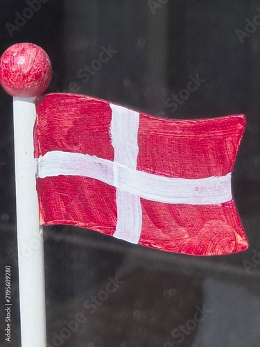 Flagge Dänemark handbemalt - Urlaub - Hygge