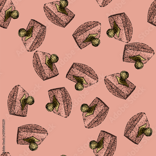 Obraz na płótnie pattern vintage ink blotter hand drawn