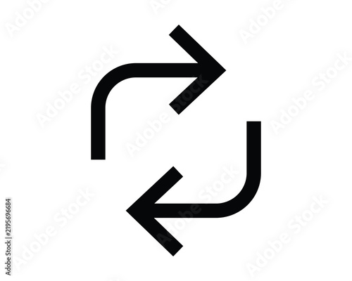 Refresh or reload icon, vector illustration of a circular arrow symbol for user interface design, representing update, sync, or repeat action, isolated on transparent background