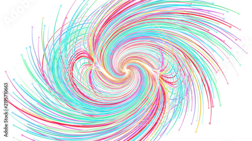 Photography Rainbow spiral of multicolor lines twisting into a hypnotic vortex with PNG, Tra