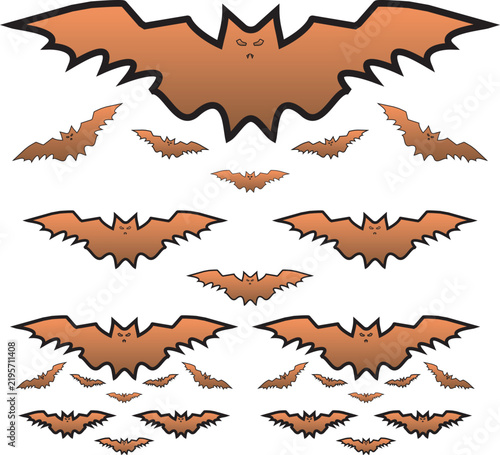 bats flying seamless pattern on white background halloween design element