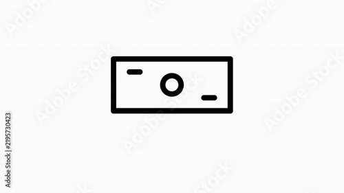Animated Money Stack Icon Motion Graphic Loop with Alpha Channel