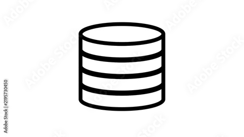 Animated Coin Stack Icon Motion Graphic Loop with Alpha Channel