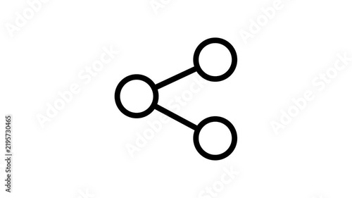 Animated Share Icon Motion Graphic Loop with Alpha Channel