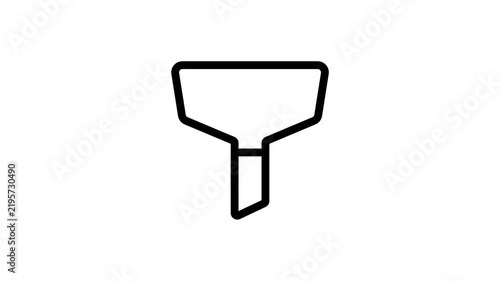 Animated Filter Funnel Icon Motion Graphic Loop with Alpha Channe