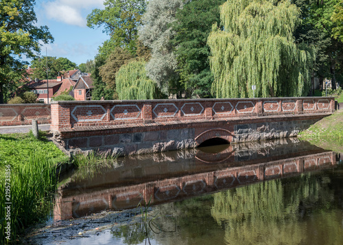 Antique Arch Bridge on a Sunny Day in Europe, Kuldiga.