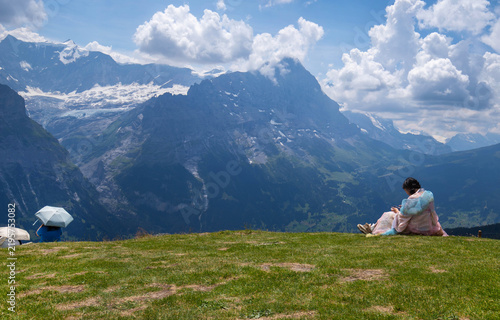 Tapety artystyczne Mountain range from Grendelwals first