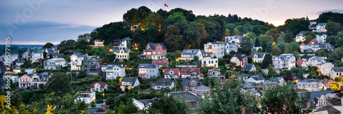 Panorama Spätsommerabend am Süllberg Hamburg