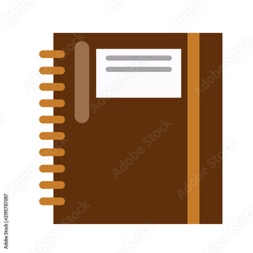 vector illustration of a notebook